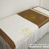 Ga giường spa lụa chần bông Kimmy Beauty & Academy màu nâu