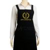 Tạp Dề Spa Màu Đen Cotton Lạnh Cổ Vuông Freesize Thêu Logo Manipedi – Khăn Nam Phong