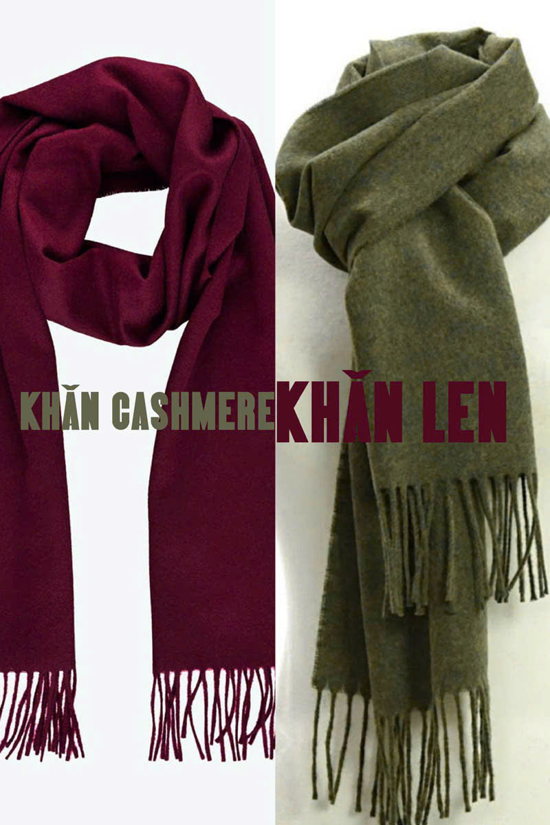 So sánh khăn cashmere và khăn len