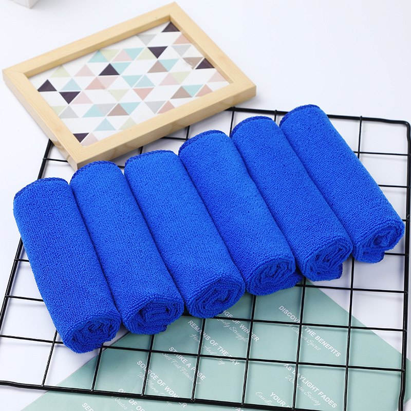 Khăn lau xe microfiber màu xanh dương