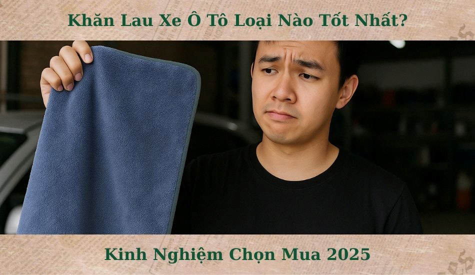 Khăn lau xe oto loại nào tốt nhất? Kinh nghiệm chọn mua khăn lau xe 2025