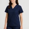 Áo BLouse Y Tá, Phụ Tá (Bộ Scrubs) Nam/ Nữ Màu Xanh Đen Đậm Cotton