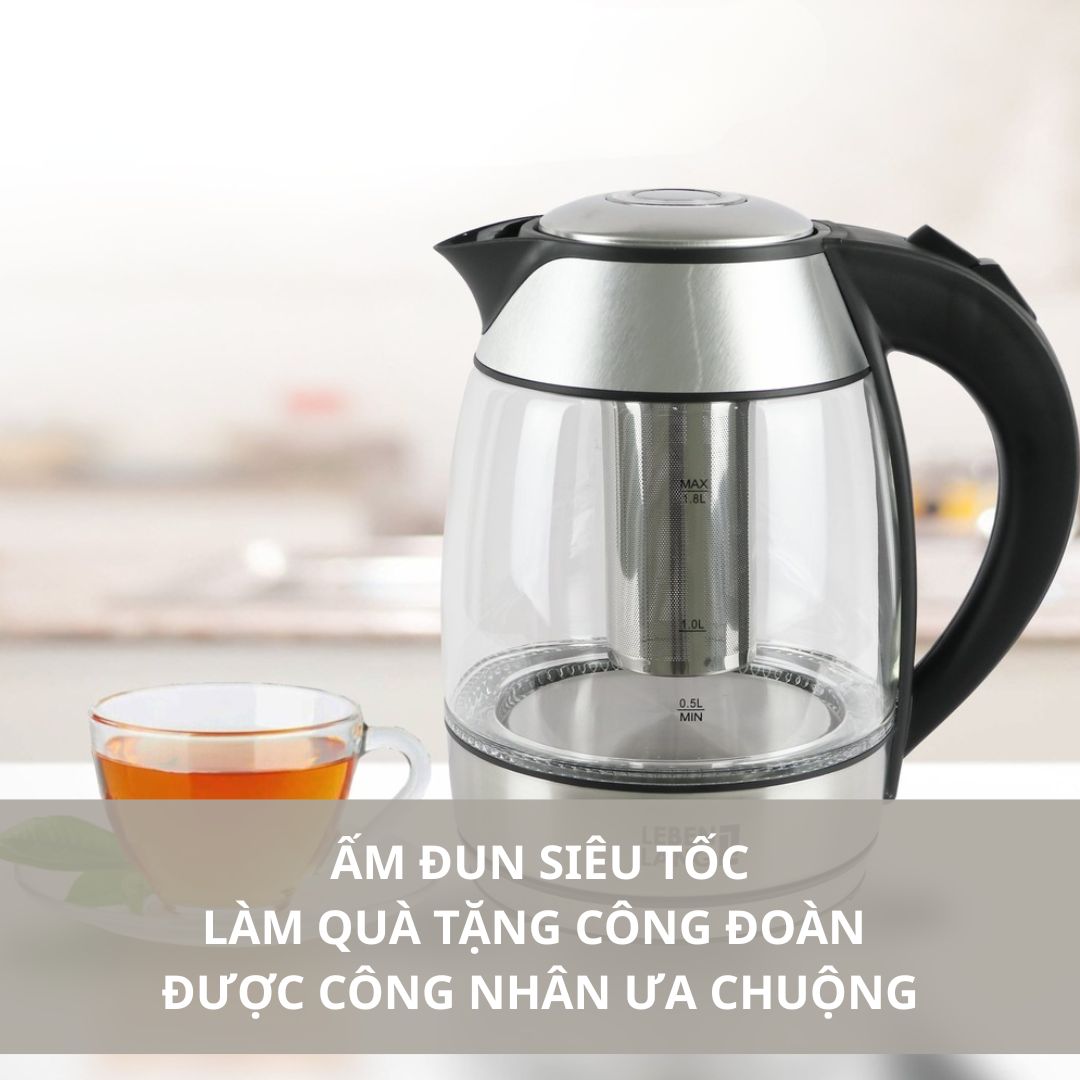 Ấm đun siêu tốc làm quà tặng công đoàn được công nhân ưa chuộng Ấm đun siêu tốc làm quà tặng công đoàn được công nhân ưa chuộng
