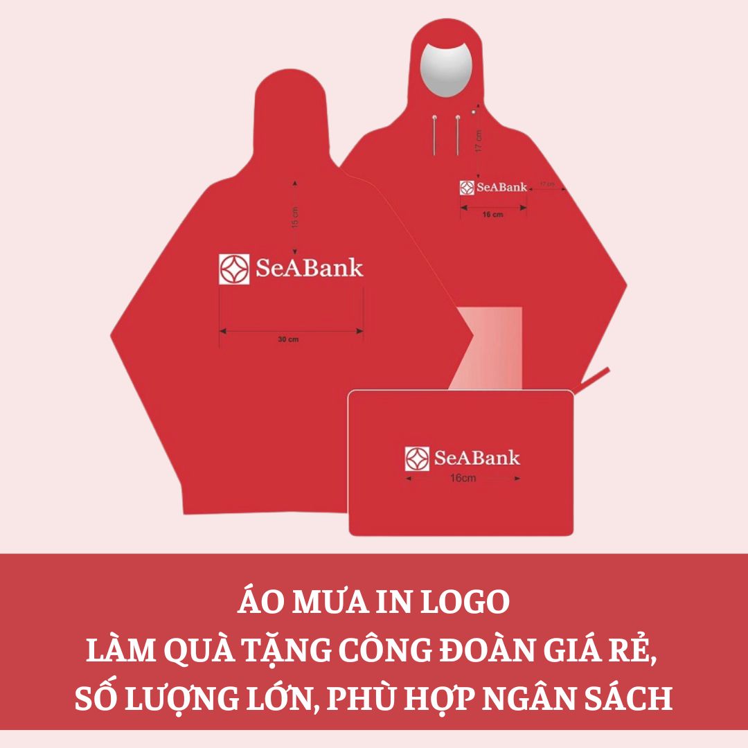 Áo mưa in logo làm quà tặng công đoàn giá rẻ số lượng lớn, phù hợp ngân sách Áo mưa in logo làm quà tặng công đoàn giá rẻ số lượng lớn, phù hợp ngân sách