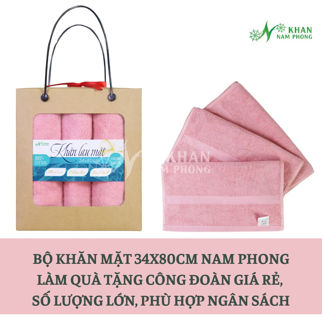 Bộ khăn mặt 34x80cm Nam Phong làm quà tặng công đoàn giá rẻ số lượng lớn, phù hợp ngân sách Bộ khăn mặt 34x80cm Nam Phong làm quà tặng công đoàn giá rẻ số lượng lớn, phù hợp ngân sách