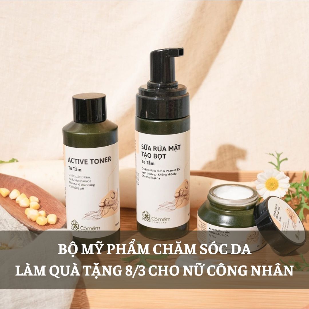 Bộ mỹ phẩm chăm sóc da làm quà tặng 8/3 cho nữ công nhân Bộ mỹ phẩm chăm sóc da làm quà tặng 8/3 cho nữ công nhân