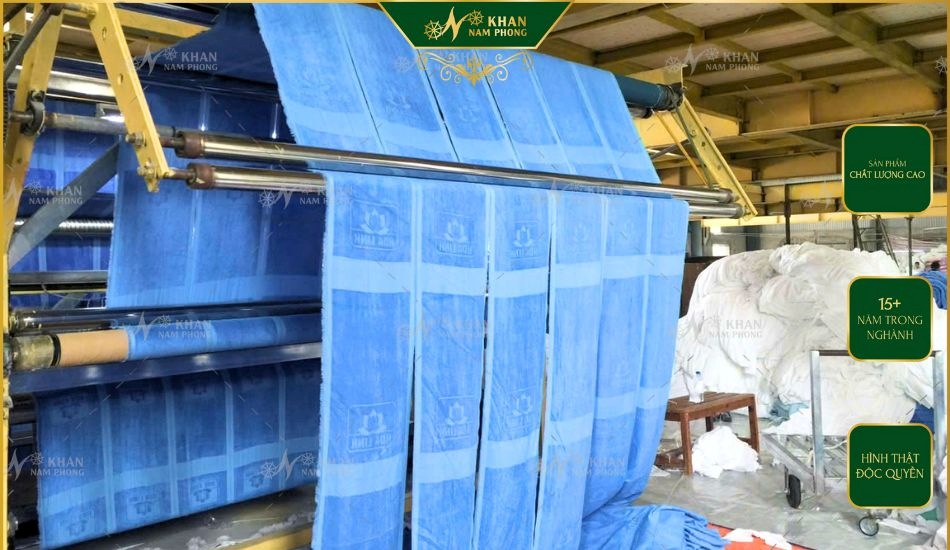 Giai đoạn sau khi vải khăn đã được dệt xong