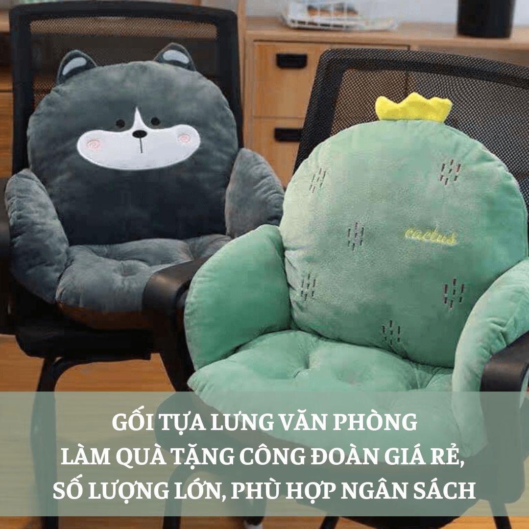 Gối tựa lưng văn phòng làm quà tặng công đoàn giá rẻ số lượng lớn, phù hợp ngân sách Gối tựa lưng văn phòng làm quà tặng công đoàn giá rẻ số lượng lớn, phù hợp ngân sách