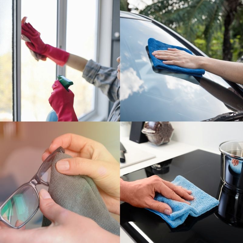 Khăn lau kính microfiber có thể dùng cho những vật dụng nào trong gia đình?