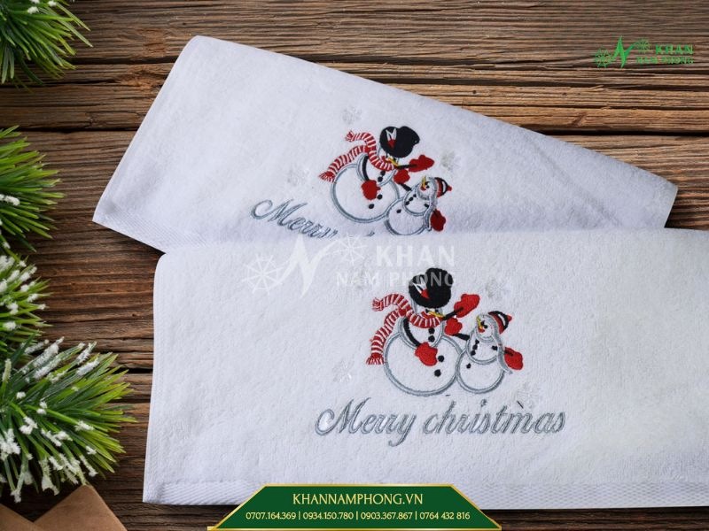 Khăn mặt quà tặng công đoàn thêu logo dễ thương Khăn mặt quà tặng công đoàn thêu logo dễ thương