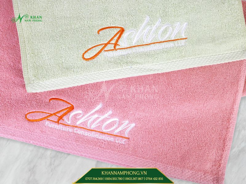 Khăn quà tặng thêu logo Ashton làm quà tặng công đoàn Khăn quà tặng thêu logo Ashton làm quà tặng công đoàn