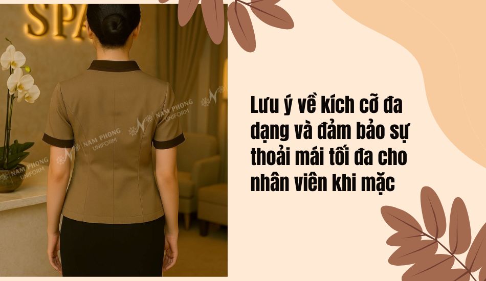 Lưu ý về kích cỡ đa dạng và đảm bảo sự thoải mái tối đa cho nhân viên khi mặc
