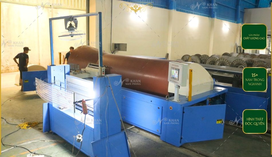 Máy chải sợi và quấn trục dọc