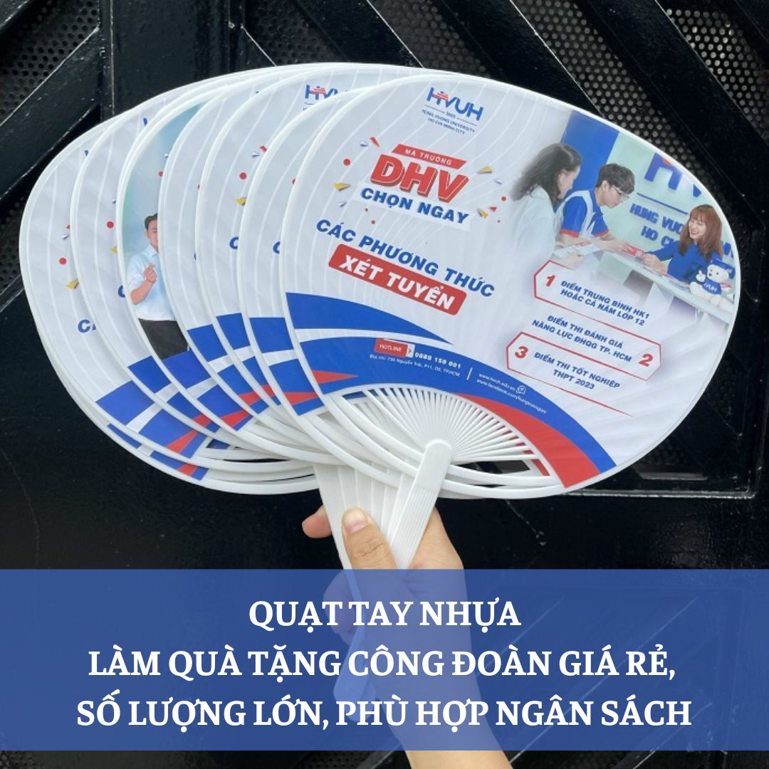 Quạt tay nhựa làm quà tặng công đoàn giá rẻ số lượng lớn, phù hợp ngân sách Quạt tay nhựa làm quà tặng công đoàn giá rẻ số lượng lớn, phù hợp ngân sách