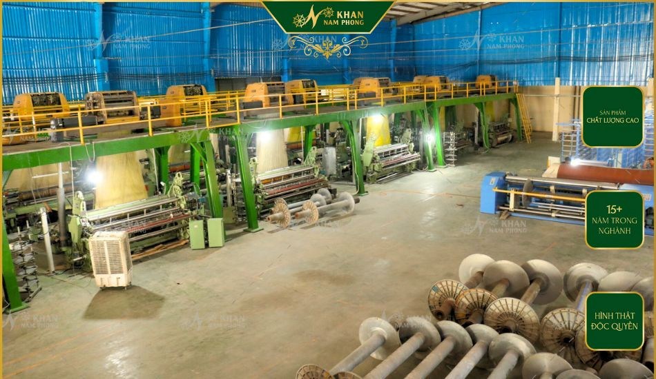 Toàn cảnh khu vực nhà máy dệt của Khăn Nam Phong