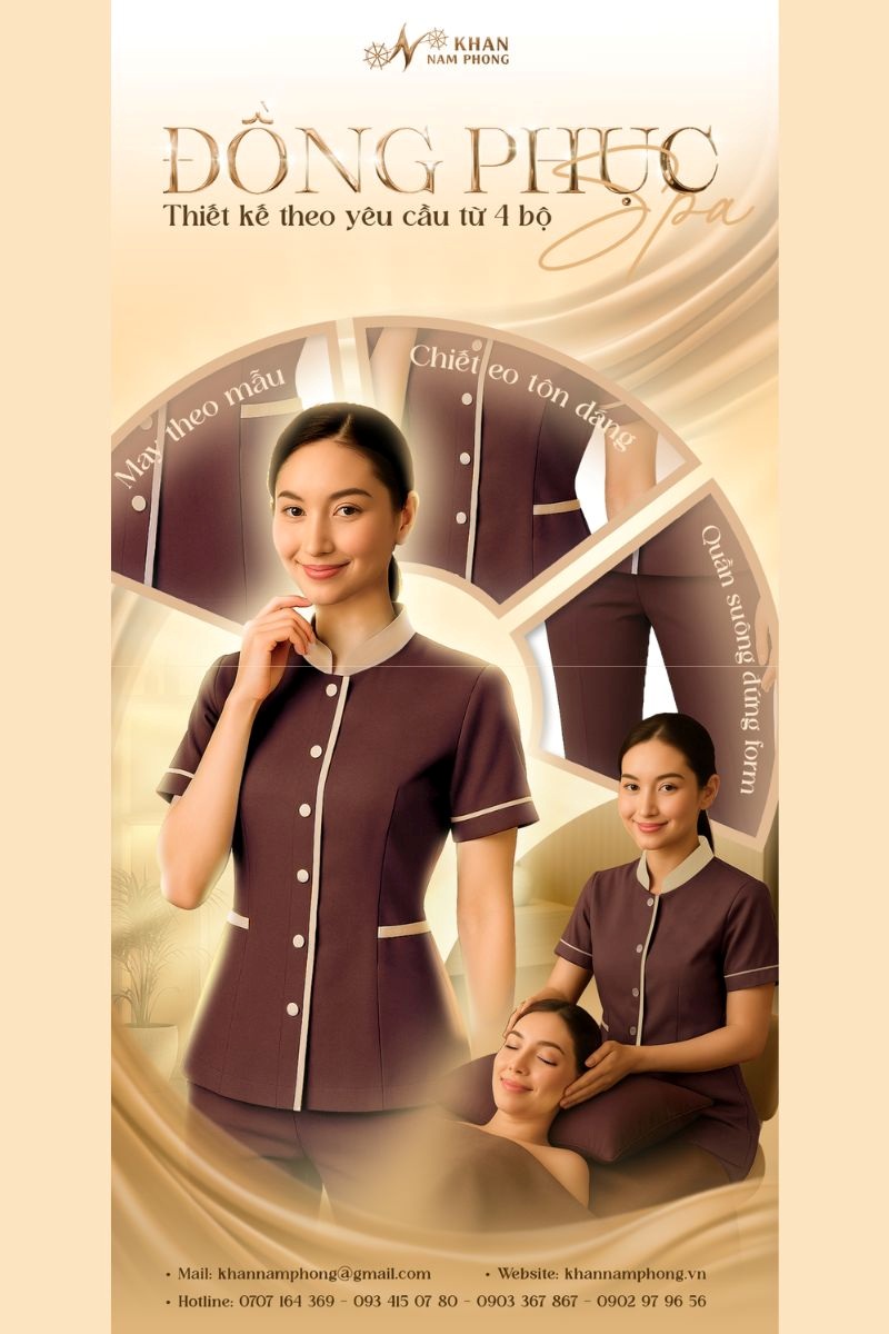 Địa chỉ may đồng phục spa uy tín tại Gò Vấp- Nam Phong
