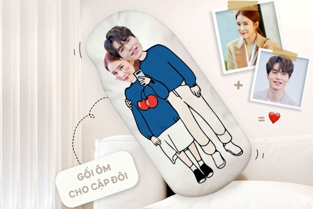 Gối ôm in hình kỉ niệm làm quà kỉ yếu tặng bạn gái