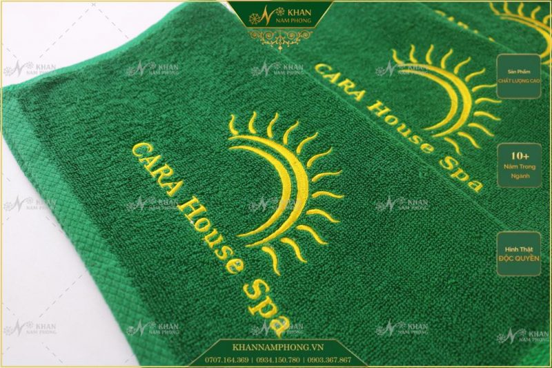 khan massage mat cotton 34x80cm theu logo cara house spa