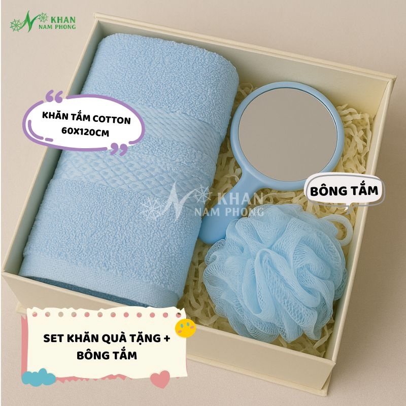 Set khăn quà tặng và bông tắm làm quà tặng trường học cao cấp