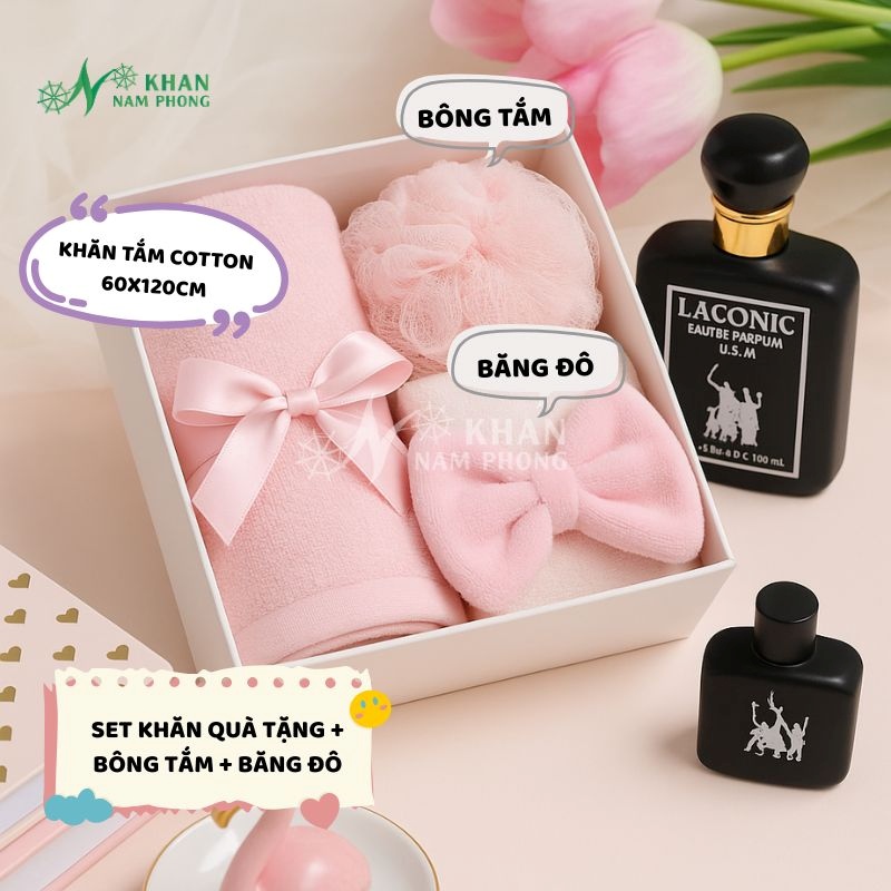 Set quà tặng kỉ niệm thành lập trường màu hồng