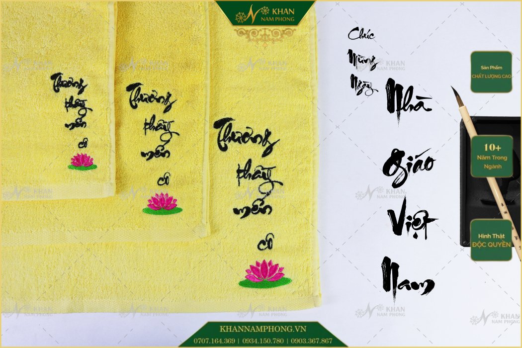 Tại sao nên chọn khăn thêu logo làm quà tặng kỉ niệm thành lập trường