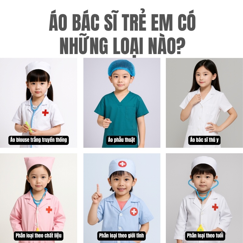 Áo bác sĩ trẻ em có những loại nào?