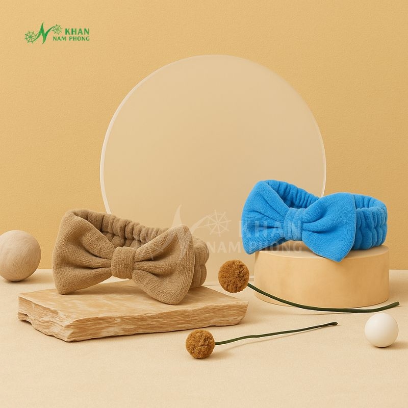 Băng đô nơ microfiber skincare