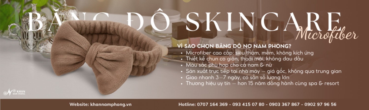 Băng đô nơ skincare microfiber Nam Phong