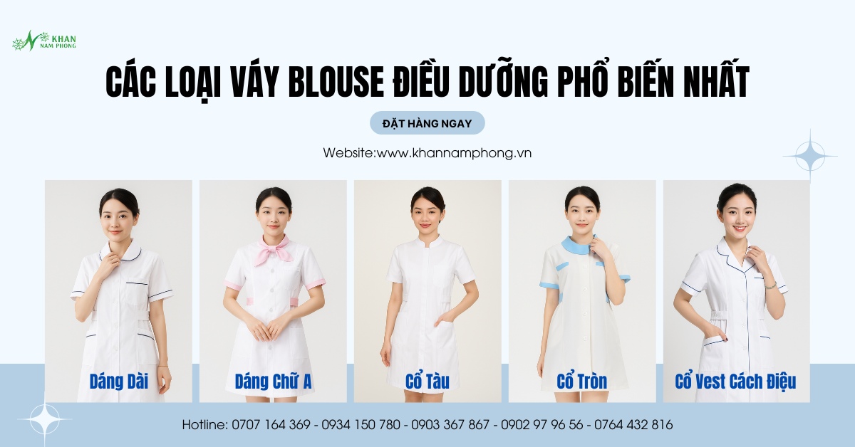 Các loại váy blouse điều dưỡng phổ biến nhất