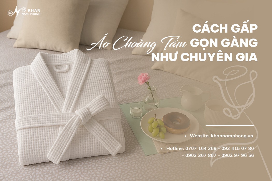 Cách gấp áo choàng tắm gọn gàng như chuyên gia