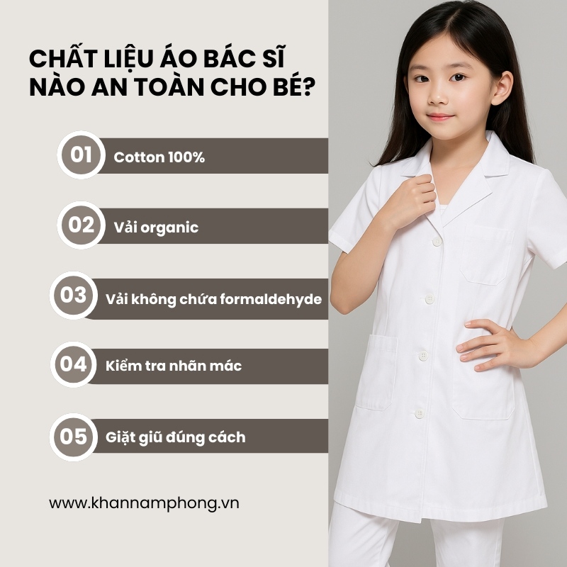 Chất liệu áo bác sĩ nào an toàn cho bé?