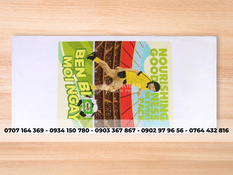 Khăn In Logo Milo Chuyển Nhiệt (Microfiber)