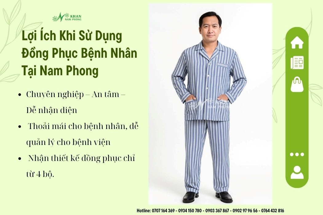 Lợi ích khi đặt may đồng phục bệnh nhân Nam Phong