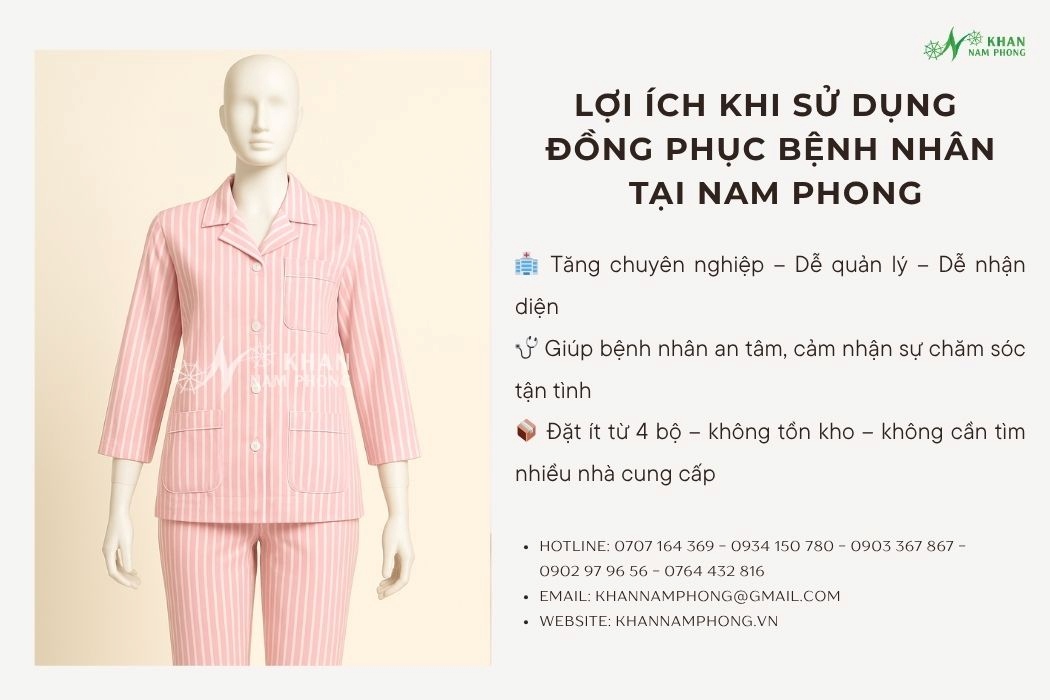 Lợi ích khi sử dụng đồng phục bệnh nhân tại Nam Phong