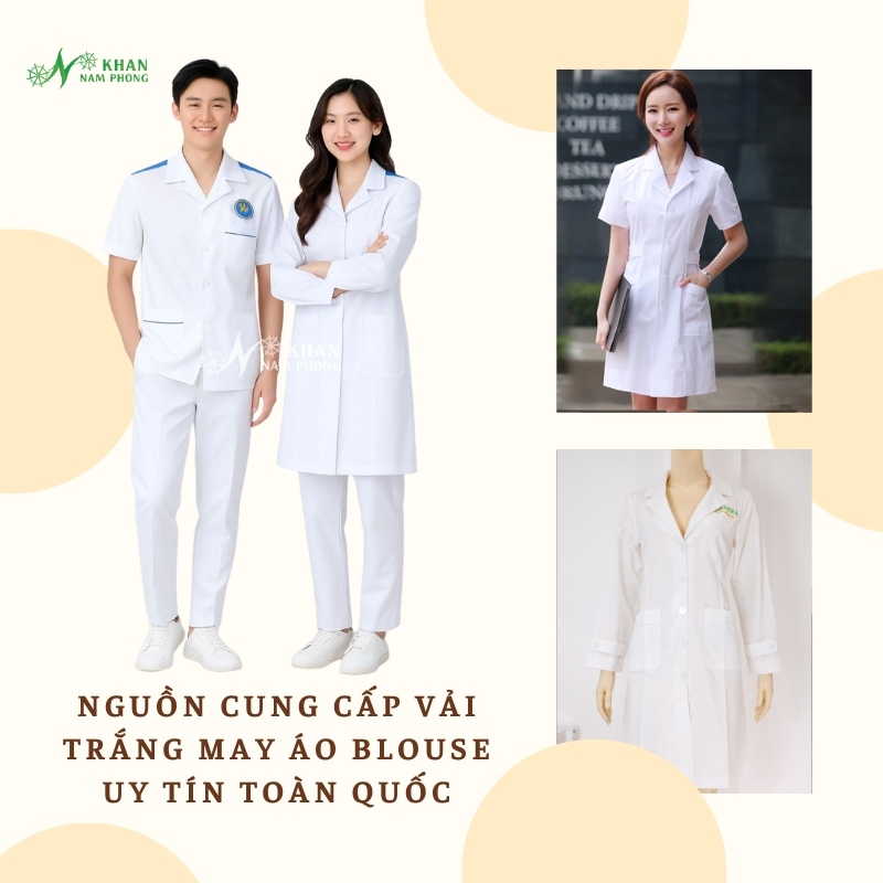 Nguồn cung cấp vải trắng may áo blouse uy tín toàn quốc