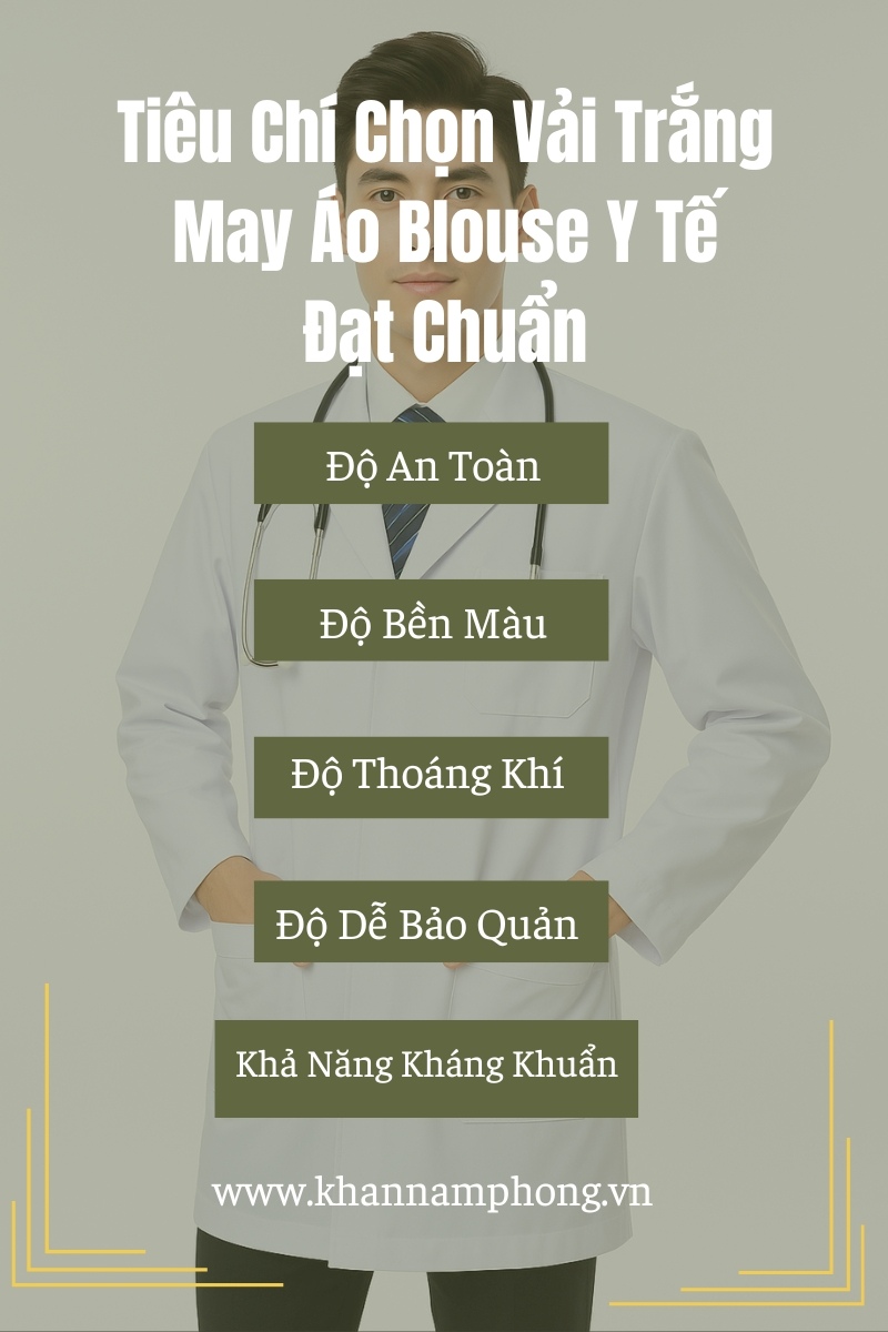Tiêu chí chọn vải trắng may áo blouse y tế đạt chuẩn