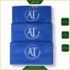 Khăn Tập Gym Cotton Cao Cấp Màu Xanh Dương Thêu Logo - KT 34x80cm