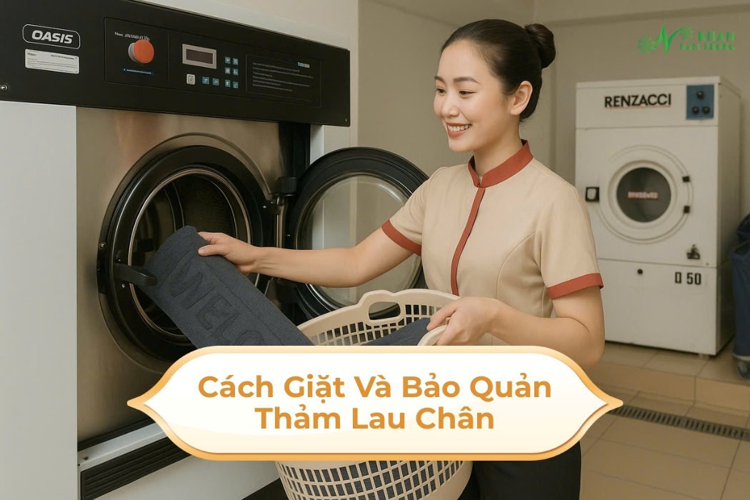 Cách giặt và bảo quản thảm lau chân