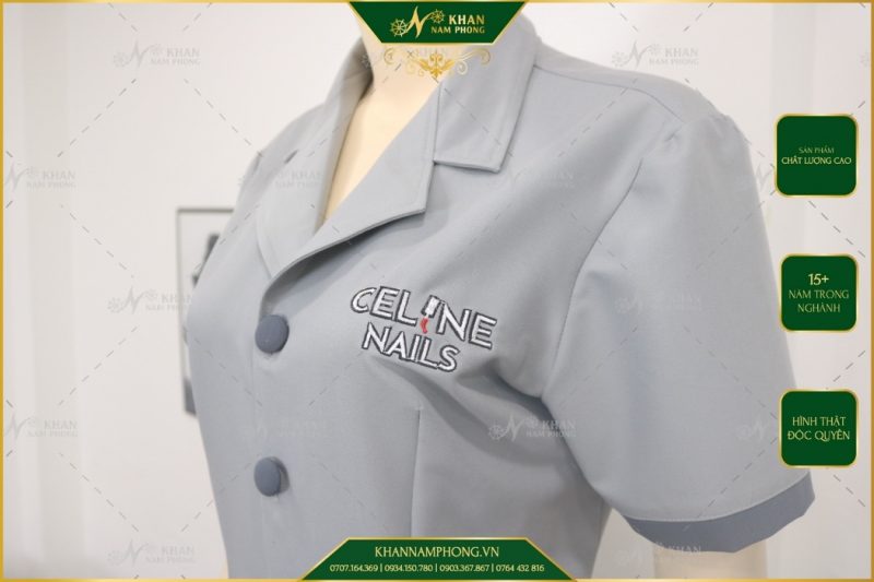 dong phuc lam nail theu logo cotton lanh 1