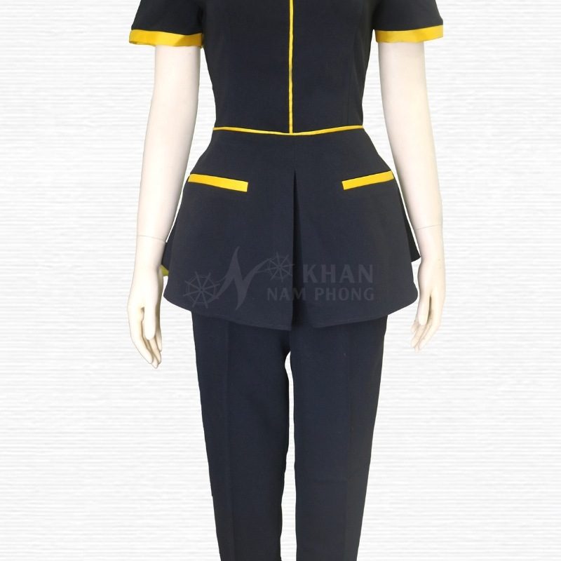 Đồng phục nhân viên khách sạn kiểu dáng peplum