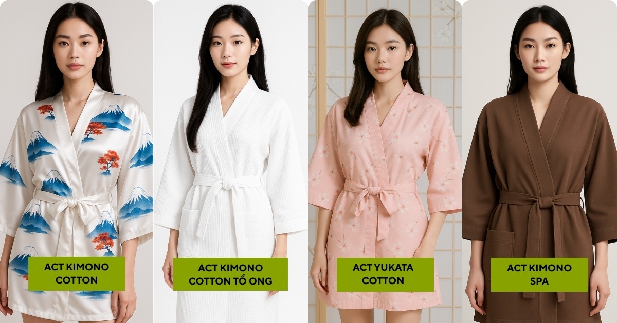 Gợi ý các mẫu áo choàng tắm Nhật Bản được ưa chuộng