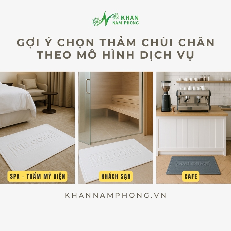 Gợi ý chọn thảm chùi chân theo mô hình dịch vụ