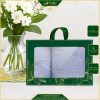 Hộp Quà 2 Khăn V-Bamboo Màu Xám Xanh Cao Cấp 28x50cm & 34x80cm
