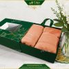 Set 3 Khăn Quà Tặng V-Bamboo 34×80 40×60 60×120 Màu Cam Đất