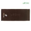 Khăn Chạy Bộ 100% Cotton Màu Nâu Socola Thêu Logo 34x80cm