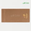 Khăn Chạy Bộ 100% Cotton Màu Nâu Cà Phê Thêu Logo 34x80cm