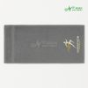 Khăn Chạy Bộ 100% Cotton Màu Xám Thêu Logo 34x80cm