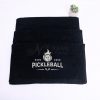 Khăn Cotton Cao Cấp Pickleball Màu Đen 34x80cm Thêu Logo