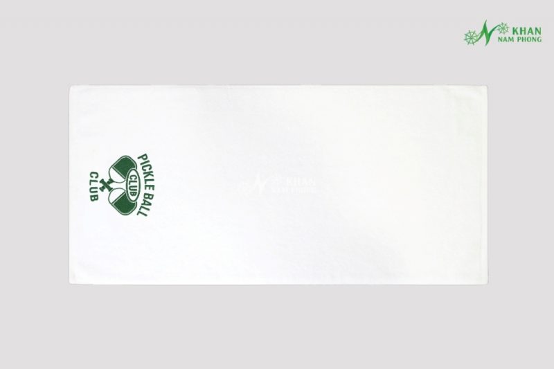 khan cotton pickleball club trang 34x80cm theu logo 2