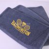 Khăn Lau Mồ Hôi Cầu Lông 100% Cotton Màu Xám Thêu Logo 34x80cm